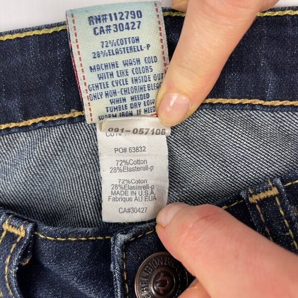 True Religion Stella XXX Low Rise Skinny fit Dark Wash Stretch Jeans Size 26 - Picture 7 of 13